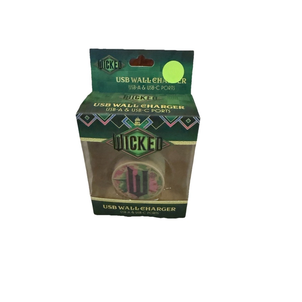 Wicked USB Wall Charger Green Gold New In Box - Picture 4 of 5